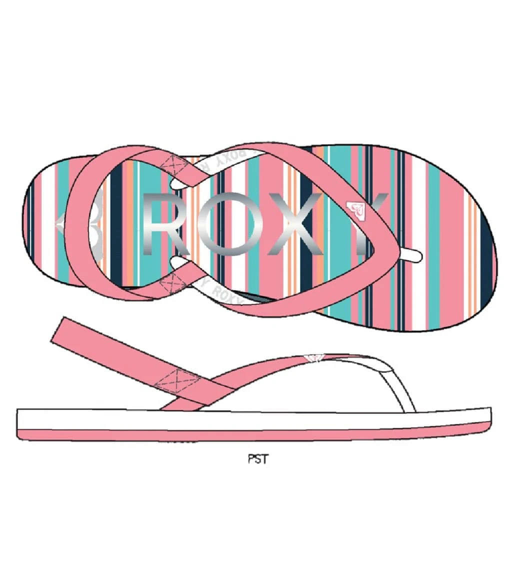 Roxy Girls' Tahiti VI Sandal (Toddler) Pinstripe 4 Roxy Girls' Tahiti VI Sandal (Toddler) Pinstripe - Image 2