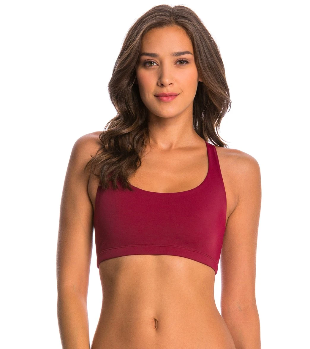 Onzie Chic Yoga Sports Bra Burgundy 4 Onzie Chic Yoga Sports Bra Burgundy - Image 2