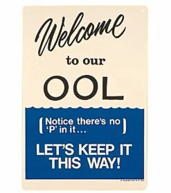 Poolmaster No Peeing Sign