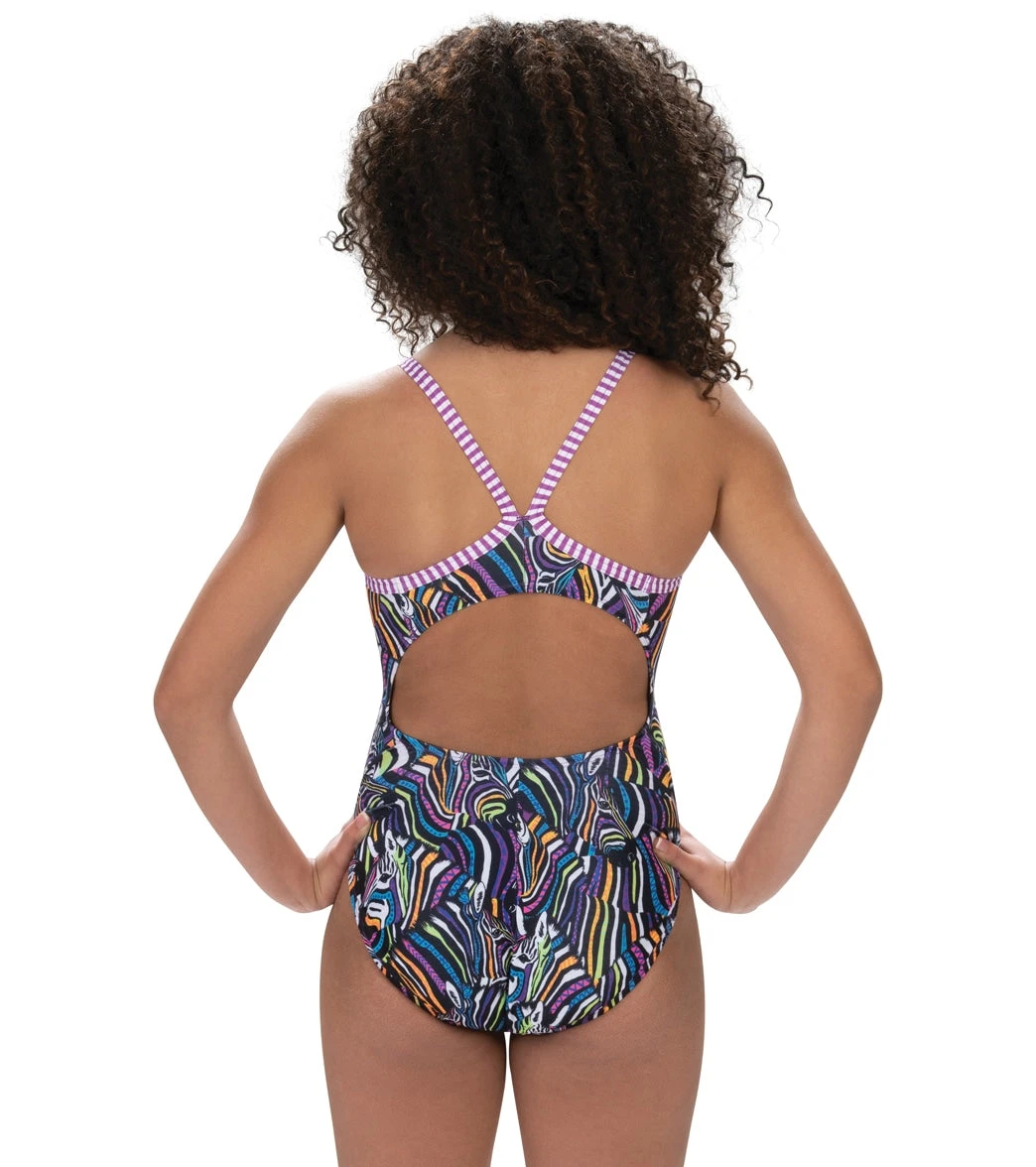 Dolfin Uglies Women's V-2 Back One Piece Swimsuit Zebra 4 Dolfin Uglies Women's V-2 Back One Piece Swimsuit Zebra - Image 2