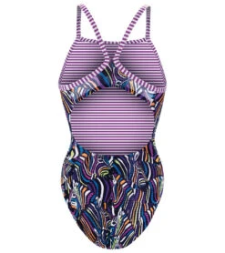 Dolfin Uglies Women's V-2 Back One Piece Swimsuit Zebra 11 Dolfin Uglies Women's V-2 Back One Piece Swimsuit Zebra -Swimwear Outlet 6250008084648 zebra 4a