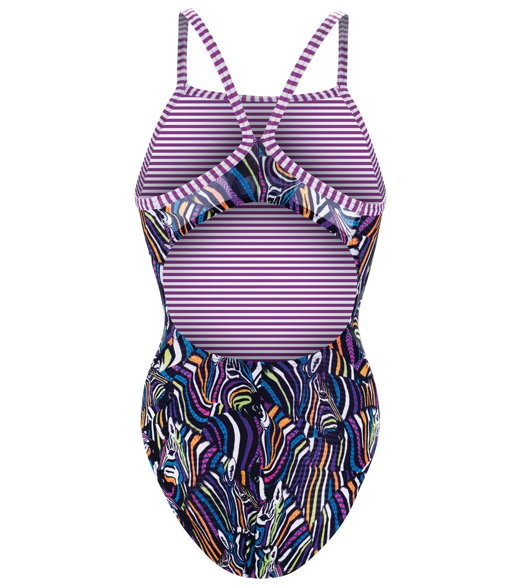 Dolfin Uglies Women's V-2 Back One Piece Swimsuit Zebra 6 Dolfin Uglies Women's V-2 Back One Piece Swimsuit Zebra - Image 4