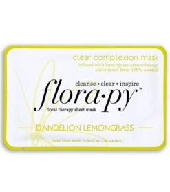Florapy Clear Complexion Aromatherapy Sheet Mask, Dandelion Lemongrass