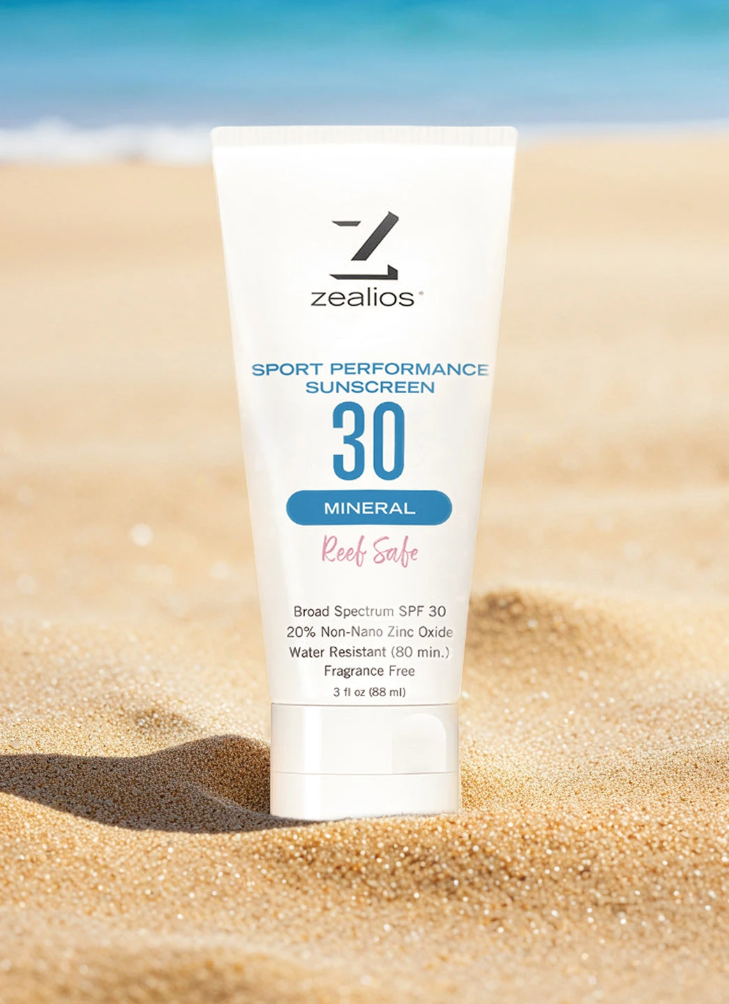 Zealios Sport Performance Mineral With Reef Safe SPF 30 Sunscreen, 3oz 7 Zealios Sport Performance Mineral With Reef Safe SPF 30 Sunscreen, 3oz - Image 5