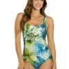 Sporti Palm Royale Moderate Printed Sweetheart One Piece Swimsuit 2 Sporti Palm Royale Moderate Printed Sweetheart One Piece Swimsuit -Swimwear Outlet 8593842864296 aegeanblue
