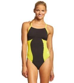 Speedo Women's Spark Splice Flyback One Piece Swimsuit