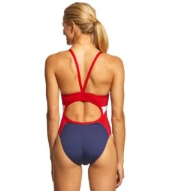 Speedo Women's Spark Splice Flyback One Piece Swimsuit 30 Speedo Women's Spark Splice Flyback One Piece Swimsuit -Swimwear Outlet 8635086405800 navyred 3a