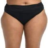 La Blanca Women's Plus Size Island Goddess Shirred Bikini Bottom 2 La Blanca Women's Plus Size Island Goddess Shirred Bikini Bottom -Swimwear Outlet 8636897329320 black 1a