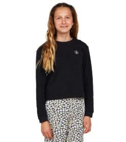 Volcom Girls' Thermality Long Sleeve Tee (Big Kid) 10 Volcom Girls' Thermality Long Sleeve Tee (Big Kid) -Swimwear Outlet 8637283860648 black