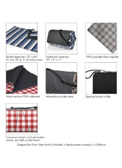 Picnic Time Blanket Tote XL 21 Picnic Time Blanket Tote XL -Swimwear Outlet 8637380985000 bluestripesnavy 7a