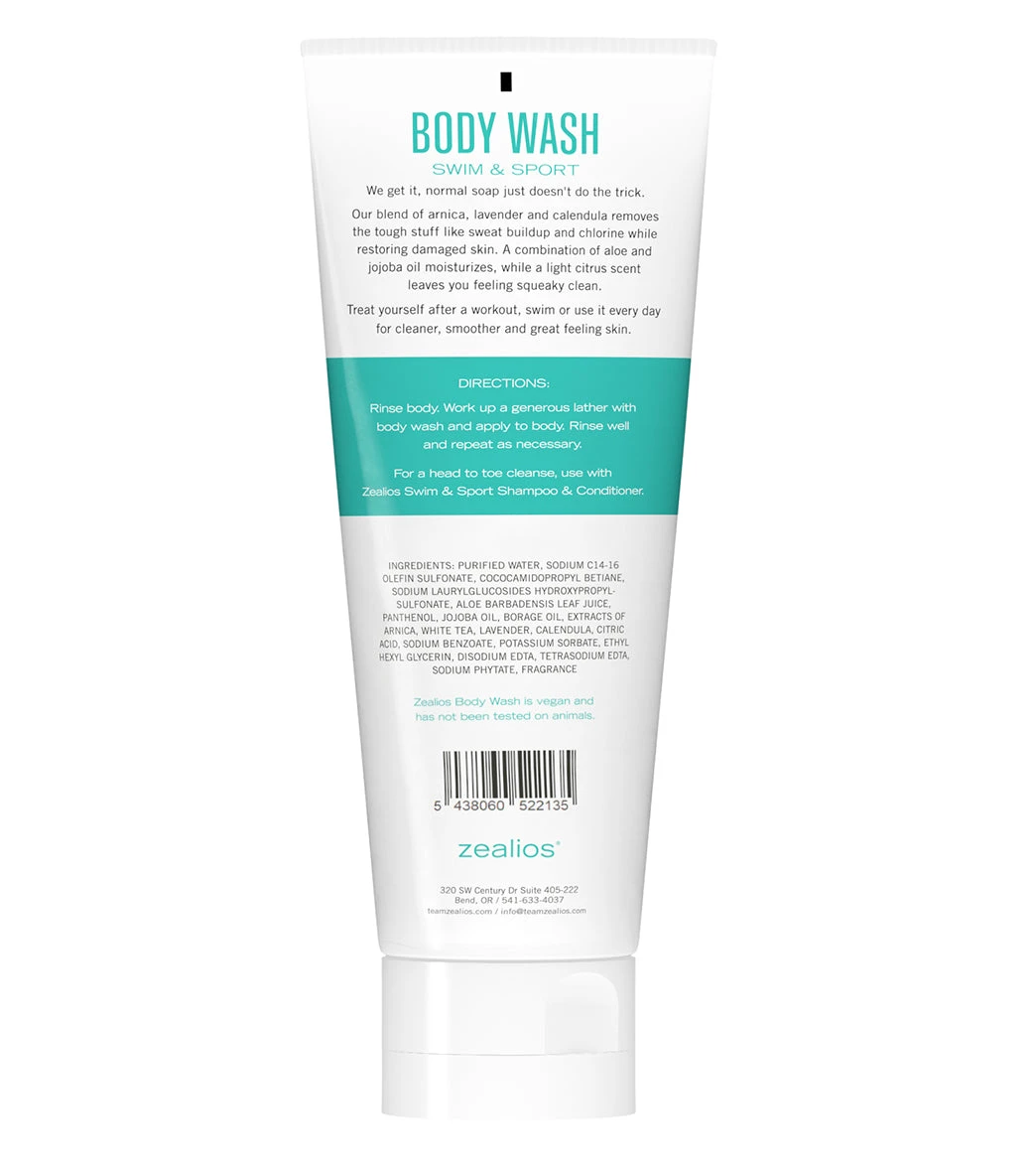 Zealios Skin Care Swim And Sport Body Wash 8oz 4 Zealios Skin Care Swim And Sport Body Wash 8oz - Image 2