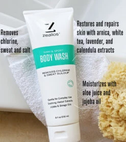 Zealios Skin Care Swim And Sport Body Wash 8oz 10 Zealios Skin Care Swim And Sport Body Wash 8oz -Swimwear Outlet 8637546528936 5