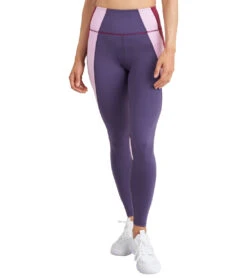 Thrive Societe Color Block Legging -Swimwear Outlet 8637742383272 loganberry 4a