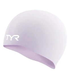 TYR Wrinkle-Free Silicone Junior Swim Cap -Swimwear Outlet 8638349148328 lilac 1a