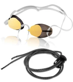 Sporti Antifog Swedish Mirrored Goggle + Bungee Strap 33 Sporti Antifog Swedish Mirrored Goggle + Bungee Strap -Swimwear Outlet 8638377689256 goldmirrorsmokelens 2a