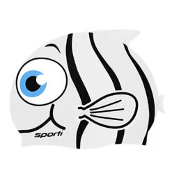 Sporti Cartoon Clownfish Silicone Swim Cap Jr. 28 Sporti Cartoon Clownfish Silicone Swim Cap Jr. -Swimwear Outlet 8638423859368 white 1a