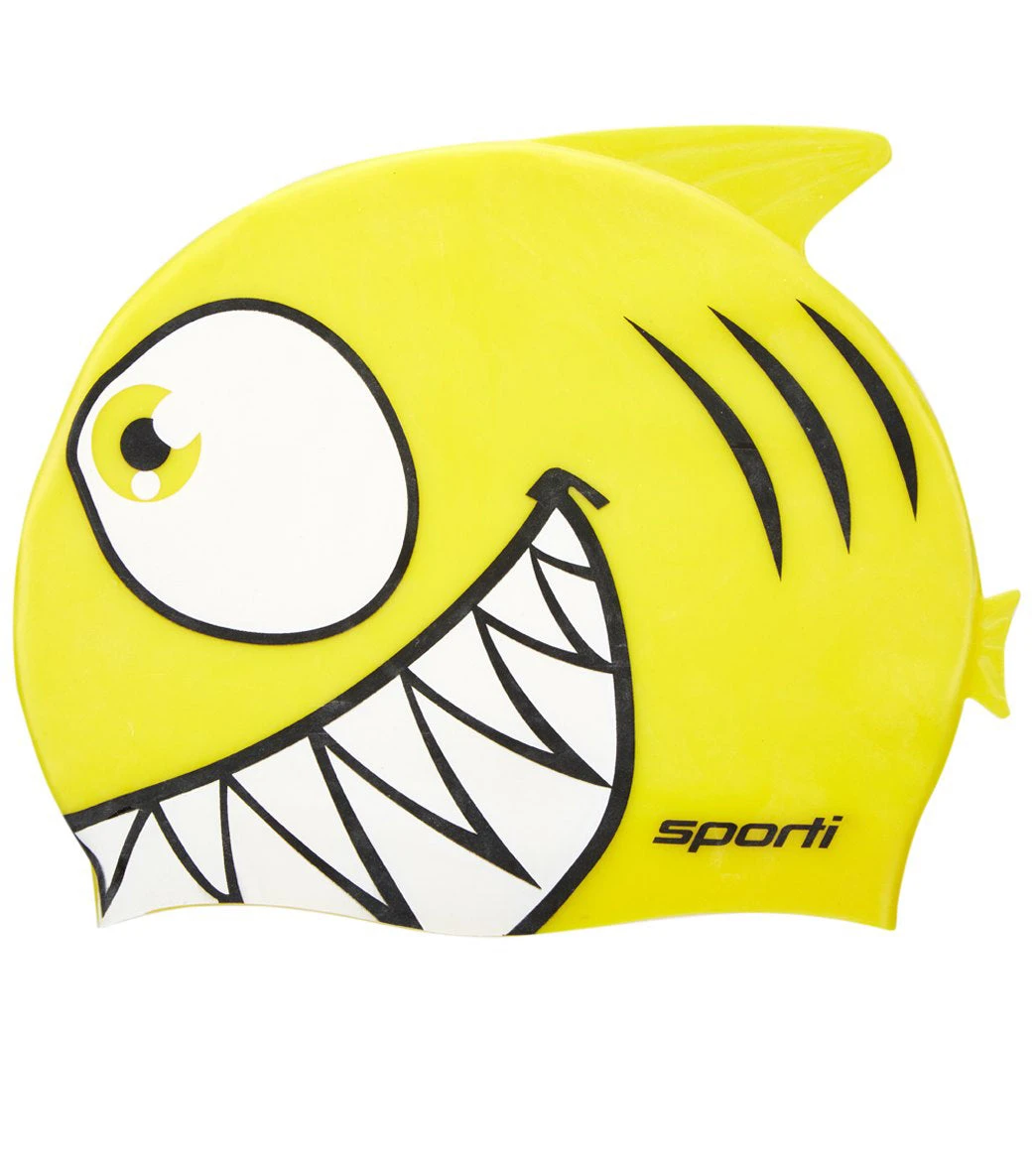 Sporti Cartoon Shark Silicone Swim Cap Jr. 7 Sporti Cartoon Shark Silicone Swim Cap Jr. - Image 5