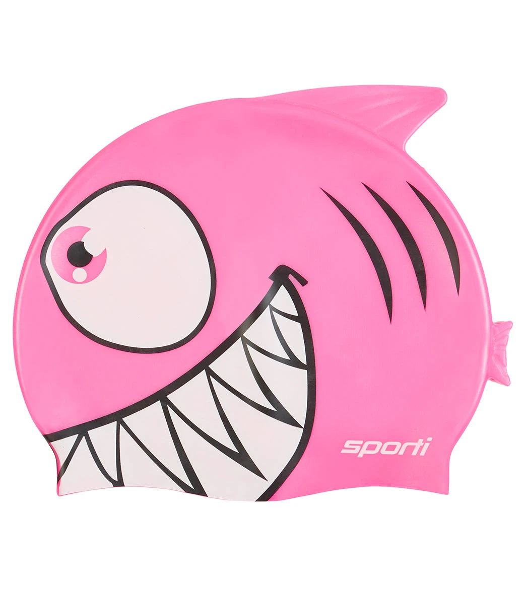 Sporti Cartoon Shark Silicone Swim Cap Jr. 11 Sporti Cartoon Shark Silicone Swim Cap Jr. - Image 9
