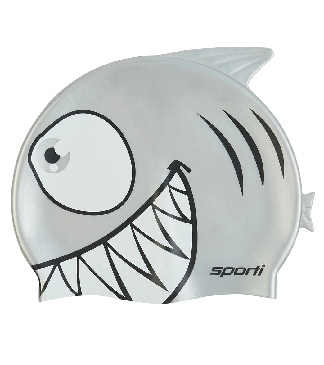 Sporti Cartoon Shark Silicone Swim Cap Jr. 12 Sporti Cartoon Shark Silicone Swim Cap Jr. - Image 10
