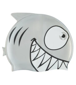 Sporti Cartoon Shark Silicone Swim Cap Jr. 25 Sporti Cartoon Shark Silicone Swim Cap Jr. -Swimwear Outlet 8638424023208 silver 2a
