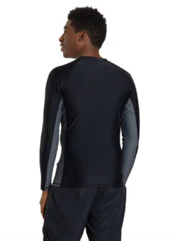 Sporti Men's L/S UPF 50+ Sport Fit Rash Guard 41 Sporti Men's L/S UPF 50+ Sport Fit Rash Guard -Swimwear Outlet 8638631477416 blackgrey 3a