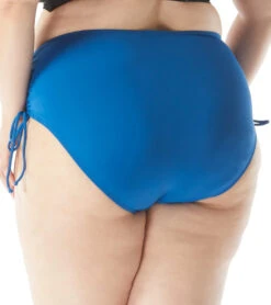 Beach House Plus Size Solid Hayden High Waisted Adjustable Side Bikini Bottom -Swimwear Outlet 8638720966824 bluebliss 3a