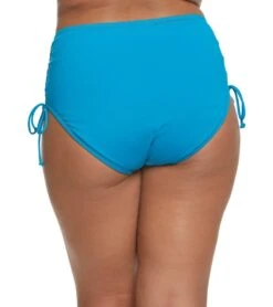 Beach House Plus Size Solid Hayden High Waisted Adjustable Side Bikini Bottom -Swimwear Outlet 8638720966824 seajade 3a
