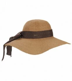 Sun N Sand Melina Crochet W/ Linen Scarf Straw Hat -Swimwear Outlet 8638746099880 tan 6a