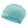 TYR Long Hair Wrinkle Free Silicone Swim Cap 2 TYR Long Hair Wrinkle Free Silicone Swim Cap -Swimwear Outlet 8638811144360 turquoise