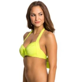 Seafolly Soft Cup Halter Bikini Top -Swimwear Outlet 8638834081960 chartreuse 2a