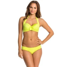 Seafolly Soft Cup Halter Bikini Top -Swimwear Outlet 8638834081960 chartreuse 4a