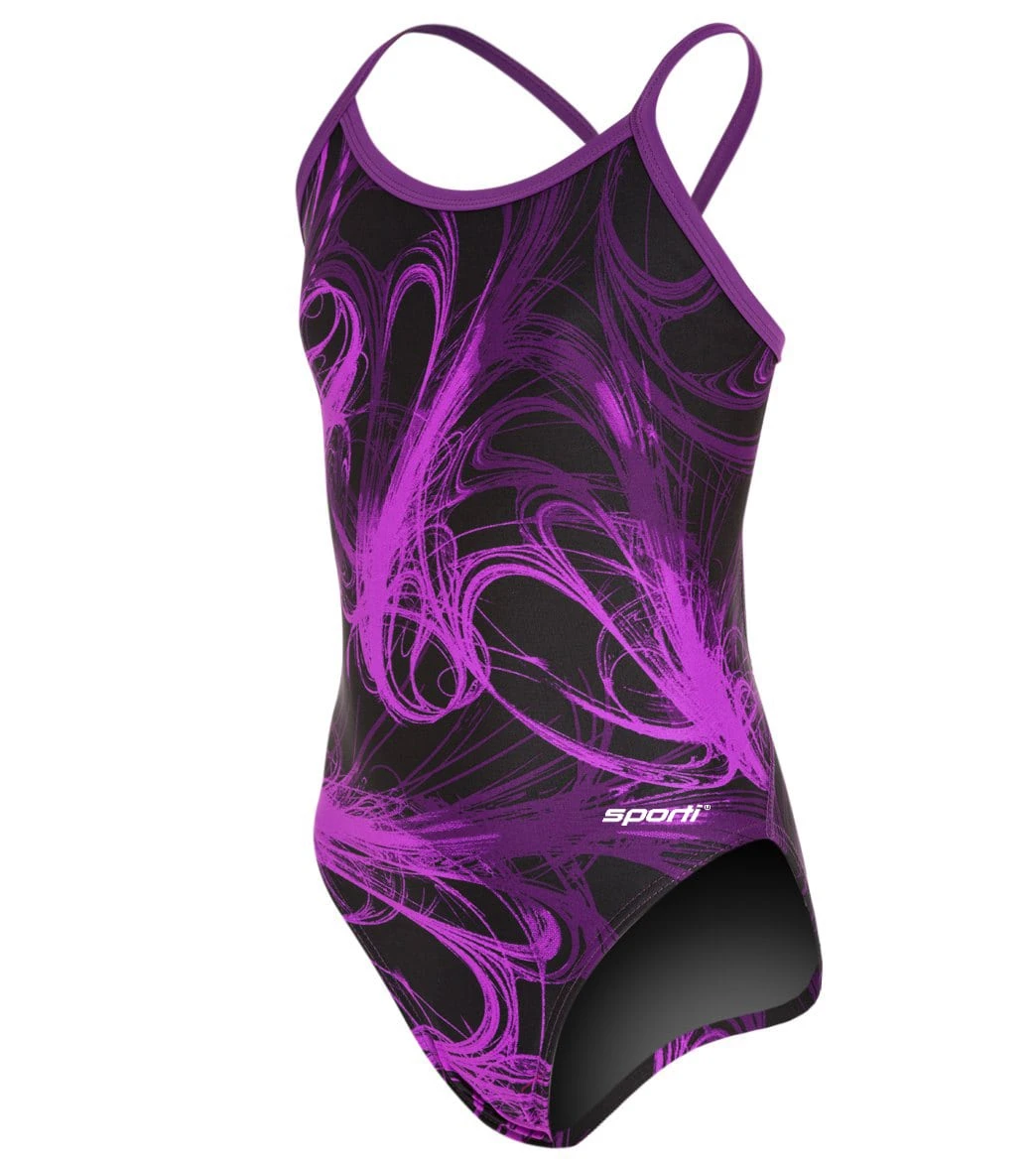 Sporti Light Wave Thin Strap One Piece Swimsuit Youth (22-28) 18 Sporti Light Wave Thin Strap One Piece Swimsuit Youth (22-28) - Image 16