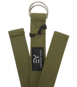 Everyday Yoga 8 Foot Yoga Strap D-Ring -Swimwear Outlet 8639000936616 darkolive 3a