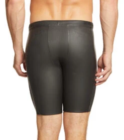 TYR Men's Hurricane Cat 1 Neoprene Buoyancy Swim Shorts -Swimwear Outlet 8639220121768 blackgrey 3a