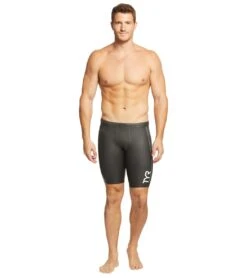 TYR Men's Hurricane Cat 1 Neoprene Buoyancy Swim Shorts -Swimwear Outlet 8639220121768 blackgrey 4a