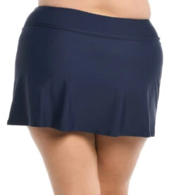 Maxine Plus Size Solid Wide Waist Band Swim Skort 27 Maxine Plus Size Solid Wide Waist Band Swim Skort -Swimwear Outlet 8639296864424 indigo 2a