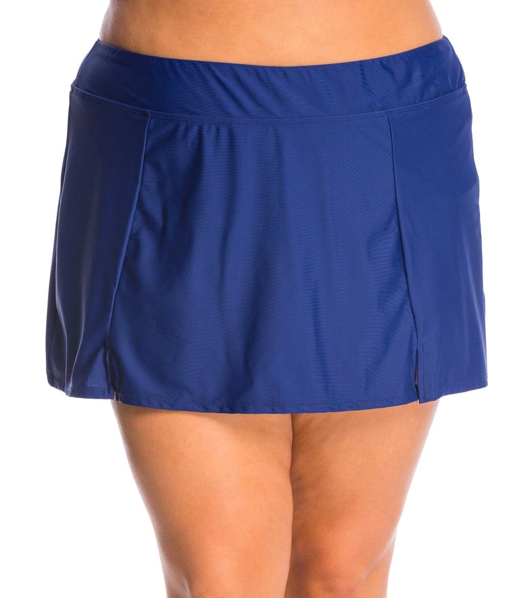 Maxine Plus Size Solid Wide Waist Band Swim Skort 20 Maxine Plus Size Solid Wide Waist Band Swim Skort - Image 18