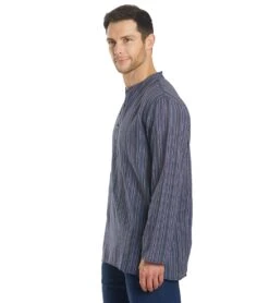 Yak & Yeti Men's Bohemian Long Sleeve -Swimwear Outlet 8639315017896 blue 5a