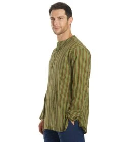 Yak & Yeti Men's Bohemian Long Sleeve -Swimwear Outlet 8639315017896 green 5a