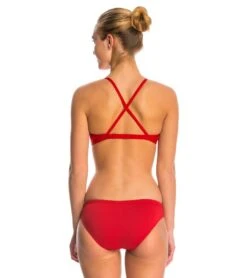 Waterpro Women's Guard Cross Back Two Piece Swimsuit Set -Swimwear Outlet 8639409750184 red 3a