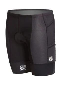 DeSoto Men's Forza 4 Pocket Tri Short 30 DeSoto Men's Forza 4 Pocket Tri Short -Swimwear Outlet 8639485182120 blackblackstitch 1a