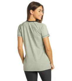 Arena Women's Team Line Short Sleeve V Neck T Shirt 31 Arena Women's Team Line Short Sleeve V Neck T Shirt -Swimwear Outlet 8639630049448 mediumgreymelangenologo 3a