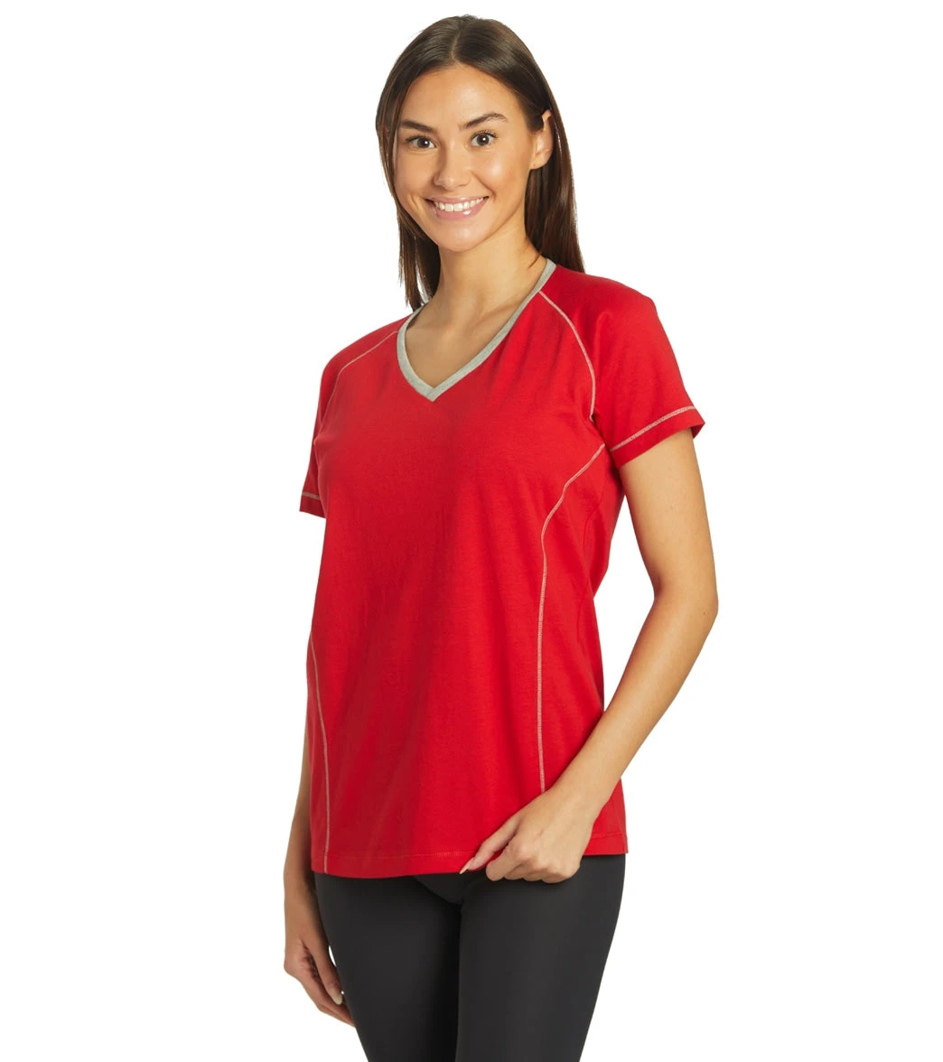 Arena Women's Team Line Short Sleeve V Neck T Shirt 21 Arena Women's Team Line Short Sleeve V Neck T Shirt - Image 19