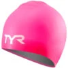 TYR Junior Long Hair Wrinkle Free Silicone Swim Cap 1 TYR Junior Long Hair Wrinkle Free Silicone Swim Cap -Swimwear Outlet 8639640600744 fluorescentpink 1a