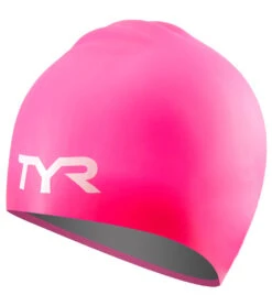 TYR Junior Long Hair Wrinkle Free Silicone Swim Cap