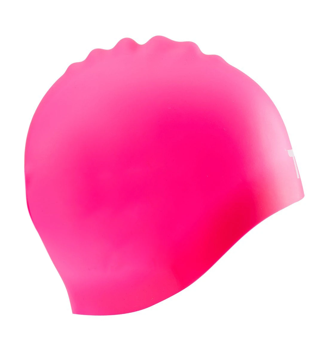 TYR Junior Long Hair Wrinkle Free Silicone Swim Cap 4 TYR Junior Long Hair Wrinkle Free Silicone Swim Cap - Image 2
