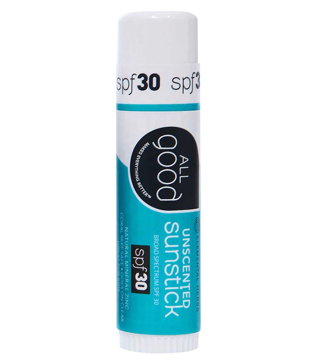 All Good SPF 30 Zinc Unscented Sunstick .6oz 3 All Good SPF 30 Zinc Unscented Sunstick .6oz