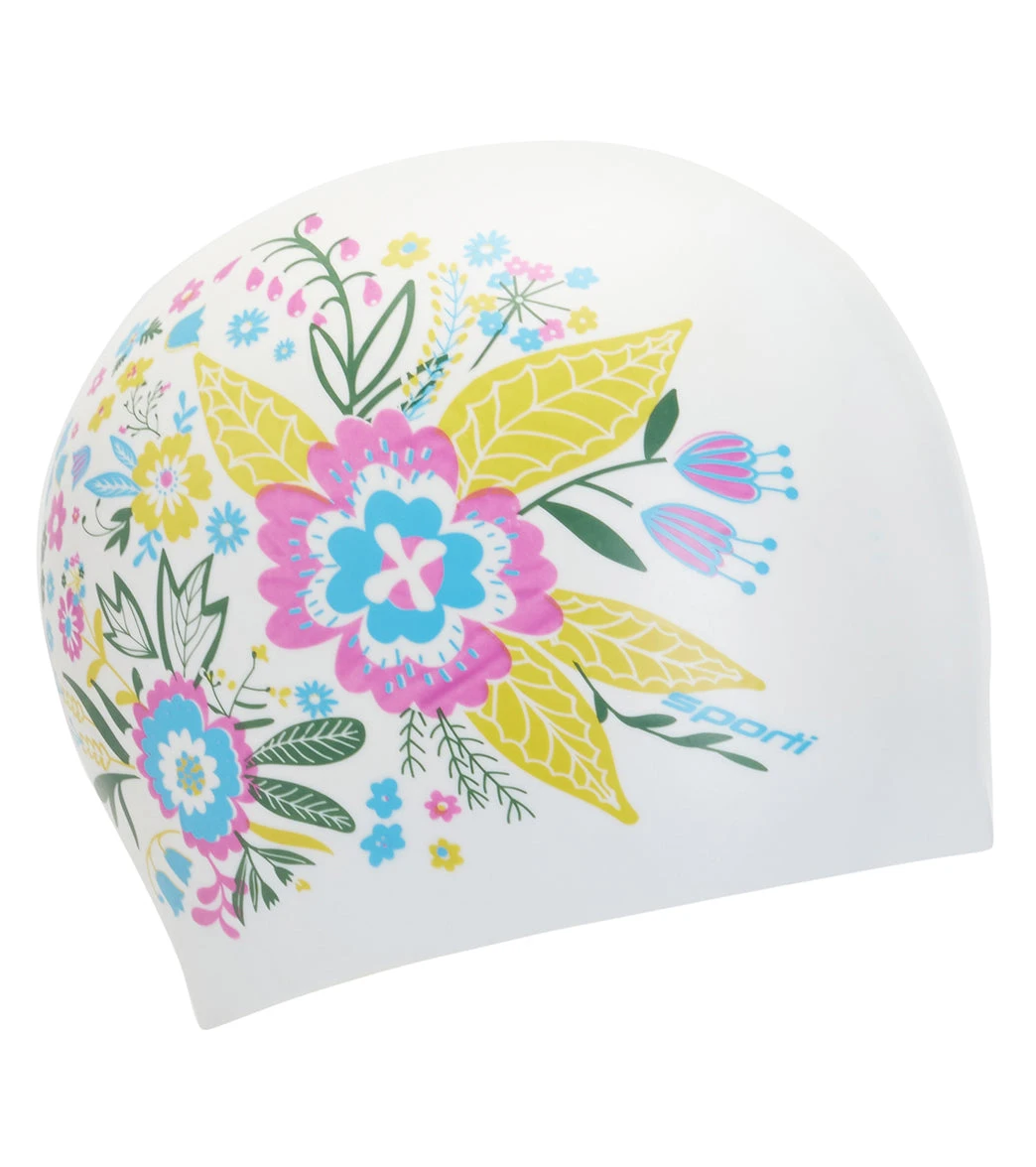 Sporti Garden Long Hair Silicone Swim Cap 9 Sporti Garden Long Hair Silicone Swim Cap - Image 7