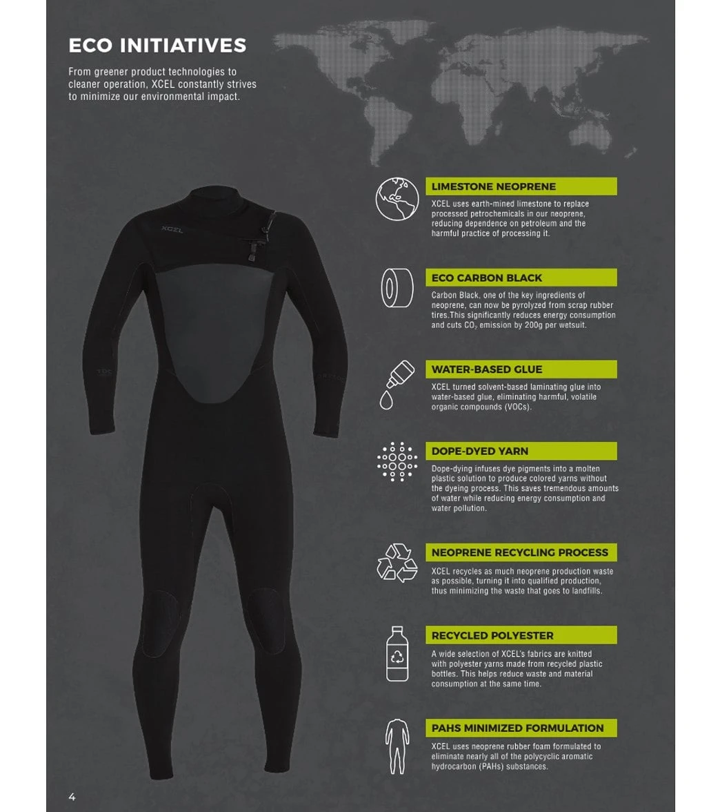 Xcel Mens 3/2mm Comp Thermo Lite Front Zip Fullsuit Wetsuit 8 Xcel Mens 3/2mm Comp Thermo Lite Front Zip Fullsuit Wetsuit - Image 6