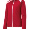SwimOutlet Women's Sport-Tek® Tricot Track Jacket 2 SwimOutlet Women's Sport-Tek® Tricot Track Jacket -Swimwear Outlet 8640092307624 trueredwhite 1a